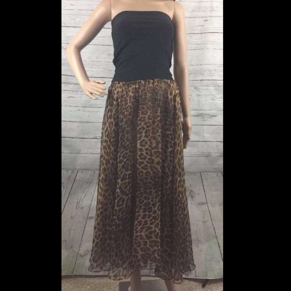 Andrea Behar Strapless Dress 💕 Leopard Print